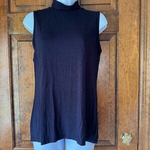 Charter Club Navy Blue Sleeveless Mock Turtle Small